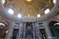 Synthesis of architecture, sculpture and painting from the baroque era -for example Bernini's Sant'Andrea al Quirinale