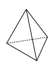 Poliedero cuy base es un triángulo, tiene caras triangulares que se junten en vértice común