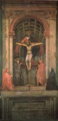 "The Holy Trinity"
Masaccio (1424-27) fresco