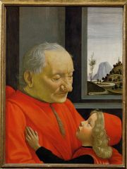 "Portrait of an Old Man with his Grandson"
Domenico Ghirlandaio (1490) tempera on wood