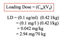 *The loading dose is about 3mg! This does NOT change the level achieved by continuous infusion.