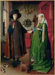 "Giovanni Arnolfini and His Bride"
Jan van Eyck (1434) oil on wood