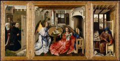 "Merode Altarpiece"
Robert Campin (1425-28) oil on wood