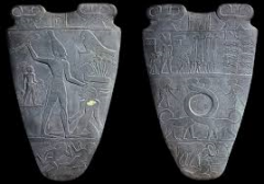 #13
Palette of King Narmer
- Predynastic Egypt
- 3,000-2,920 BCE
 
Content:
- stone palette
- commemorate king Narmer
- united upper and lower Egypt to make one nation
- depicted as a warrior walking over his dead enemies
- gods included
- gods de...