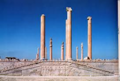 #30
Audience Hall (apadana) of Darius and Xerxes
- Persepolis, Iran
- Persian
- 520- 465 BCE
 
Content:
- part of a citadel that sits on a plateau
- entrance gate to the citadel, ceremonial stairs, platform for the hall, and a few columns still re...