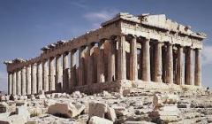 #35
The Parthenon
- Acropolis, Athens, Greece
- 447-424 BCE
 
Content:
- main temple of Athens
- dedicated to Athena
- at one point housed the Athena Parthenos
- marble temple
- large central cella
- two rows of columns
- decorated pediment
 
Styl...