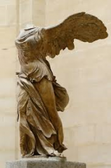 #37
Winged Victory of Samothrace
- Hellenistic Greek
- 190 BCE
 
Content:
- statue of the goddess victory
- originally the top of a public fountain
- statue on top of the prow of a Greek warship
- celebratory fountain
 
Style:
- exemplifies Hellen...