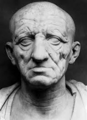 #42
Head of a Roman Patrician
- Republican Roman
- 75-50 BCE
 
Content:
- marble bust
- elderly, and wealthy patron of the arts
- bust made to honor him after his death
 
Style:
- incredible realism
- wrinkles and flabs of the face
- no use of ide...