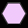 A 6-sided polygon (a flat shape with straight sides)