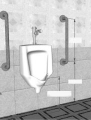 Urinal


 


Grab bar should be provided both sides at 