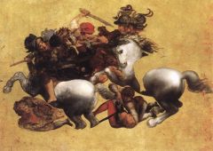 Leonardo Da Vinci
Study for the Battle of Anghiari 
Oil on panel
1500
Florence