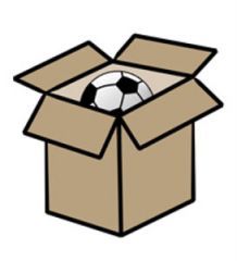 The ball is IN the box.