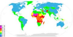 The number of births per 1,000 women of childbearing age (usually 15 to 44).