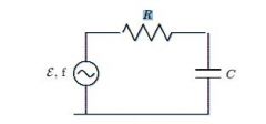 

 The average power supplied to the circuit shown passes through a maximum when which one
of the following is increased continuously from a very low to a very high value? 
