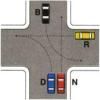 Secondo le norme di precedenza nell'incrocio rappresentato in figura il veicolo D deve dare la precedenza al veicolo B
