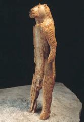 Paleolithic, 28,000 BCE, Germany
Ivory 

1 foot tall - ritualistic?
Shows development of creative artistic ability
