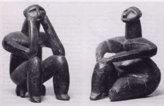 Neolithic, 4,500 BCE, Cernadova Romania

simple, but aesthetic imagination is evident
everyday poses - contemplation or prayer?