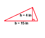 Find the area of the acute triangle.