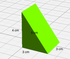 Draw and use a net to find the surface area of this 3-d figure.