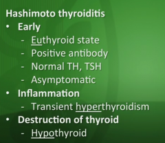 Hashimoto's - autoimmune disorder
Symptoms include:
 
 