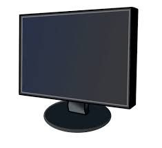 A display screen used to provide visual output from a computer