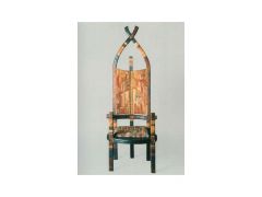  "African Chair", Oak and cherry wood, hemp, wool, cotton and silk 