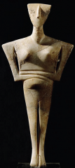 Figurine of a woman,
from Syros (Cyclades),
Greece, ca. 2500–2300 bce.
Marble, 1 6 high. National
Archaeological Museum,
Athens.