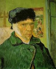 Self Portrait with banadaged ear by Van Gough
Post Impressionist.