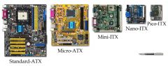 ATX
MicroATX
Mini-ITX
FlexATX
BTX
MicroBTX
PicoBTX
NLX