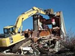 The beach house is being torn down