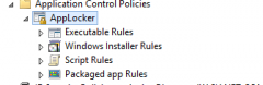 executable rules - exe, com
windows installer rules
scripts rules - .ps1, .bat, .cmd, .vbs, and .js 
packaged app rules
