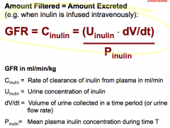 *if using creatinine, just substitute creatinine for inulin