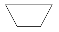 Drawing shows a trapezoid similar to the one shown.