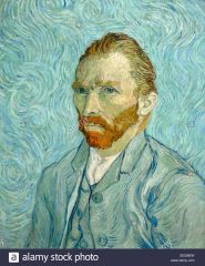 The background in this particular self-portrait symbolizes Van Gogh's loss of....?
