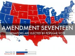 Before this amendment, state legislatures decided who were elected as senators. With this amendment, states have the power to elect senators to represent them. This gives a more opinion on who gets the job.