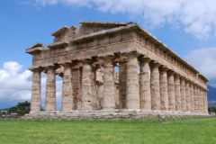 Temple of Hera II at Paestum -Classical Greek - c. 460 BCE


 


Content


-establishes classical Greek architecture


-sits next to two other, similar temples


 


Style 


-symmetrical 


-approachable from all sides 


-sp...