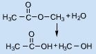 Cleavage of an ester group with water is a ________ of an alcohol by water