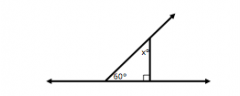 Write and solve an equation to find the measure of angle x.
