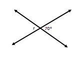What is the measure of angle r?