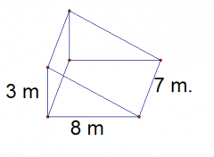 What is the surface area of this right triangular prism?