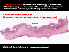 Muscularis and serosa are NOT affected.