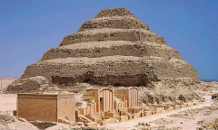 Imhotep, Stepped Pyramid
and mortuary precinct of Djoser,
Saqqara, Egypt, Third Dynasty,
ca. 2630–2611 bce.