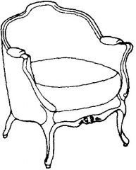 Is the chair shown at right a fauteuil or a bergère? Give the two (2) major reasons why.
