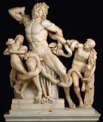 Athanadoros, Hagesandros,
and Polydoros of Rhodes, Laocoön
and his sons, from Rome, Italy, early
first century ce.Marble, 7 101–2  high.
Musei Vaticani, Rome.