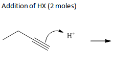 Addn HX-- 2 moles