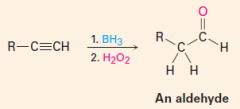 1.	 The reagent is H+/H2O with a Hg2+ catalyst present
2.	Markovnikov addition of H and OH
3.	A ketone is formed