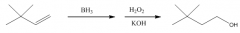 You get anti-Markovnikov addition of H and OH.  There is no carbocation intermediate.
