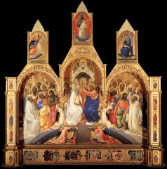 The Ascent of the Virgin Mary into Heaven after her death and burial, when her soul was reunited with her body.

Example: "Coronation of the Virgin" by Lorenzo da Monaco

Understanding: This is a basic term involving the life of Christ which i...