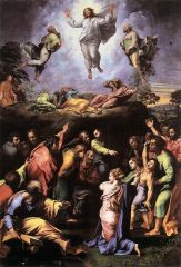 The Ascent of Christ into Heaven as witnessed by his disciples 40 days after the Resurrection.

Example: "Transfiguration" by Rafael

Understanding: This is a basic term involving the life of Christ which is heavily depicted during the Renaiss...