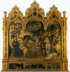 The repeated use of the same figures in a moment of series of events.

Example: "Adoration of the Magi" by Gentile de Fabriano

Understanding: Narrative, in general, is a key component of Renaissance work, so the use of continuous narrative to...